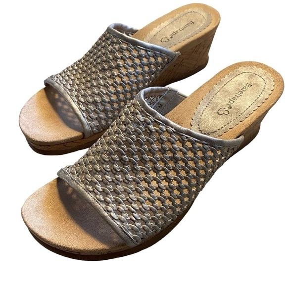 BARETRAPS - THE FLOSSY WEDGE SANDAL- NWT - SIZE 8.5 - METALLIC COLOR - S3 - Picture 7 of 15
